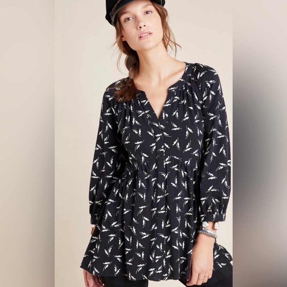 Anthropologie Maeve Winona Babydoll Tunic Top Size Small
